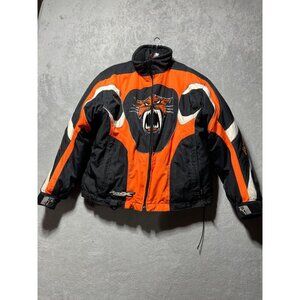 Womens Large 3-in-1 Zip Out Snowmobile Jacket by Arctic Cat Orange Black *READ*